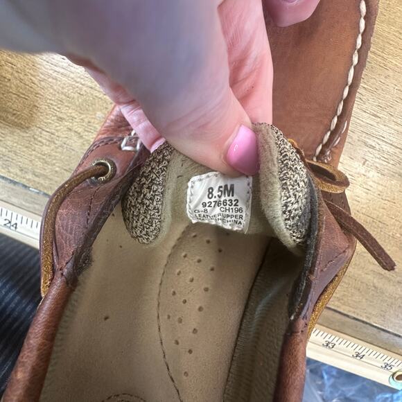 SPERRY Top Sider Classic Brown Leather Boat Fishercore Lace Up Shoe Women Sz 8.5 - Picture 7 of 7